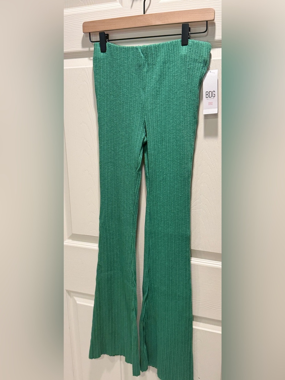BDG Urban Outfitters Ribbed Flare Pants Green Size Small NWT Y2K - Picture 4 of 10